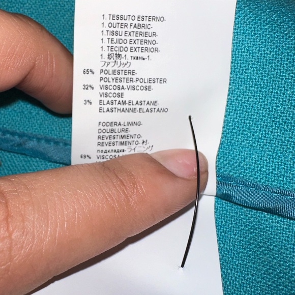 Versace Collection Teal Pants - Picture 9 of 10